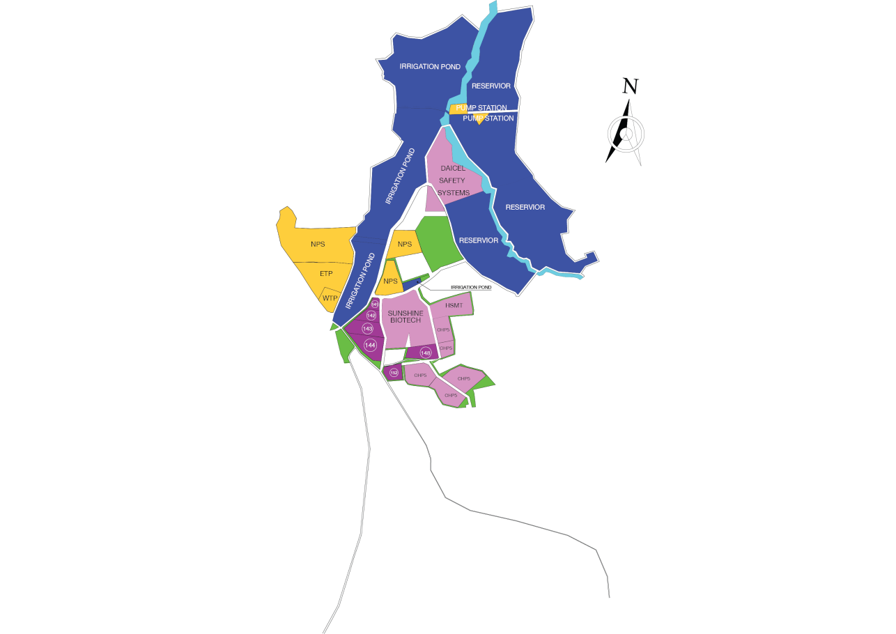 プラチンブリー - マスターレイアウトZone D - 304 工業団地